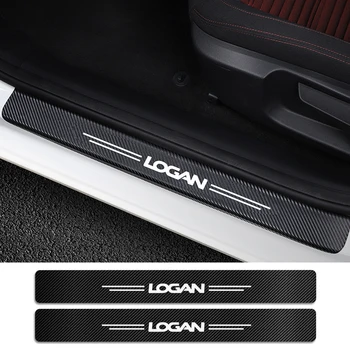 

4PCS Car Door Threshold Pad Auto Cover Panel Step Protector For Renault Dacia Logan Door Sill Scuff Plate Stickers Accessories