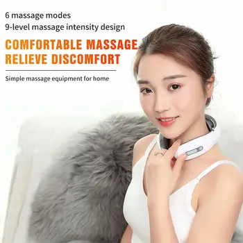 

Relieve Cervical Massager Neck Massager 9 Strength Relax Health Care Instrument Therapy Effective Treatment Massage White Body