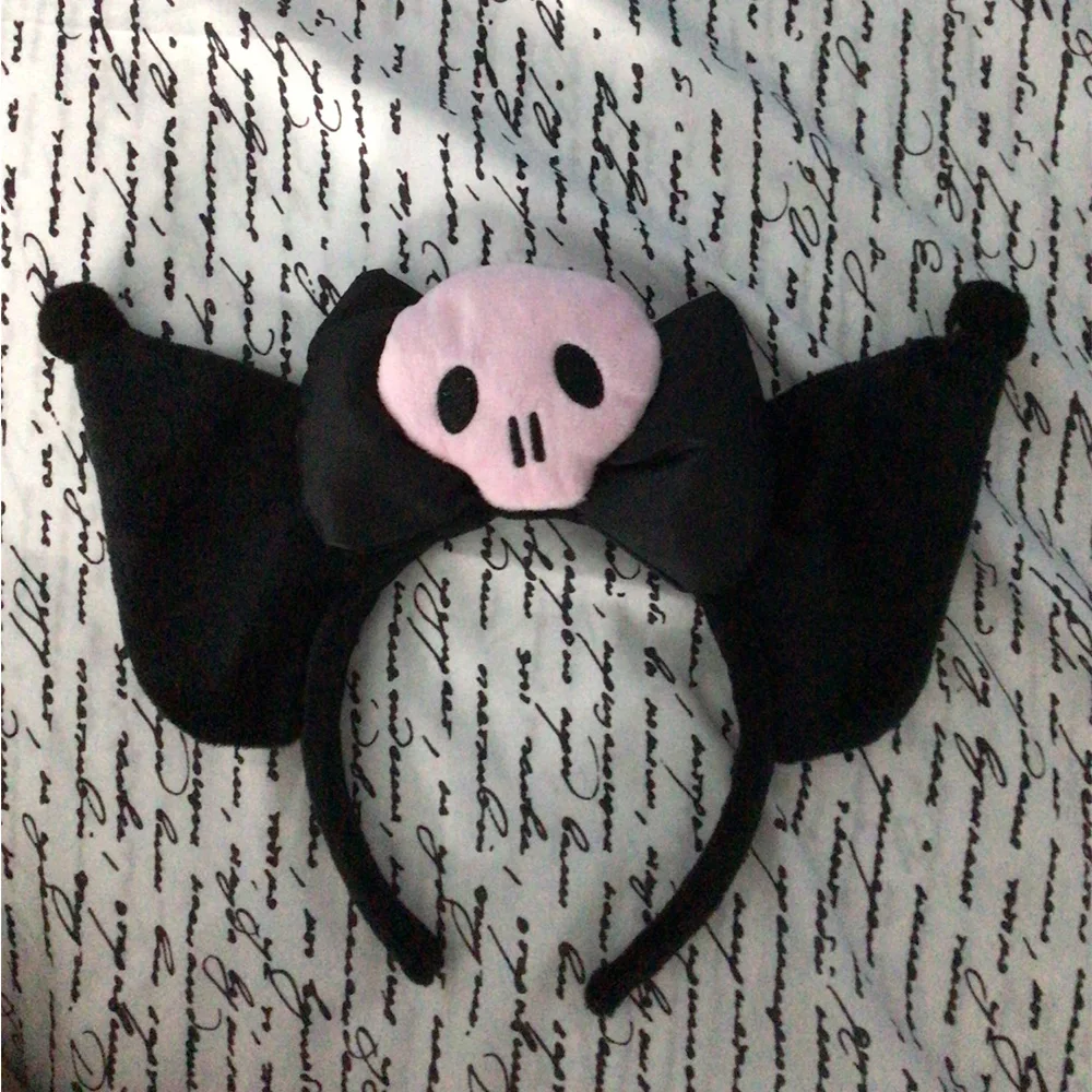 Anime Melody Headband Cute Cosplay Soft Pink Skull Headwear Hair Accessories For Girl Fans Gift
