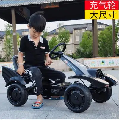 

New children's four-wheeled kart pedal toy stroller bicycle boys and girls can sit size