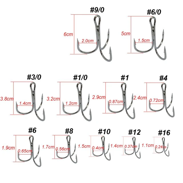 5-25pcs/lot Treble Hooks Carp Fishing Hook pesca Sharp Triple Hook