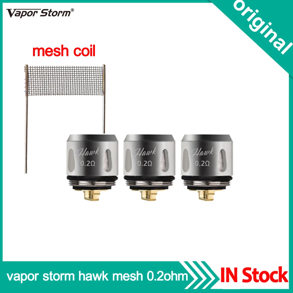 

3pcs 6pcs Original Vapor Storm Hawk Mesh Coil 0.2ohm 30-85W Subohm Replacement Coil For Hawk Atomizer & Trip Tank