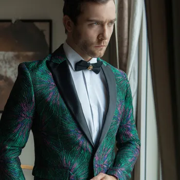 

2020 Mens Suit Blazer Dress Jacket Satin Collar Mens Evening Dress Suit Special Fabric Designer High Quality