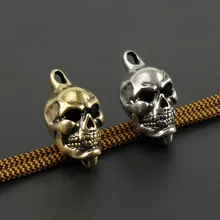 Латунный нож бусины челюсть череп Паракорд Браслет аксессуары DIY подвижный подбородок Паракорд шарик