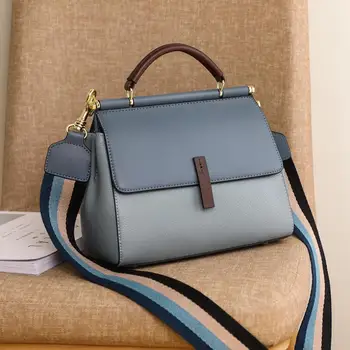 Sac à main en cuir véritable à bandoulière