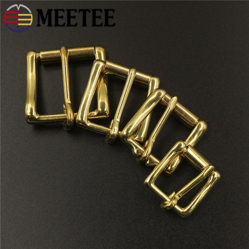 Meetee, 2 шт., ID13-38mm, чистая медь, пряжка, латунный роликовый ремень, пряжки, сделай сам, ремень, регулировка ремня, крюк, украшение, оборудование, BF463