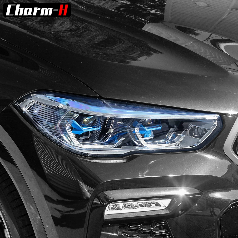 2Pcs Car Styling Headlight Protective Restoration Protection Film Decal Stickers For BMW X6 G06 2019 2020 Accessories