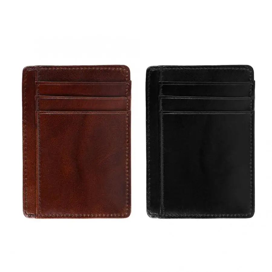 Anti-theft Wallet Money Bag Cowhide Credit Card Holder Rfid Blocking Purse Male durability and stability ID Badge | Безопасность и