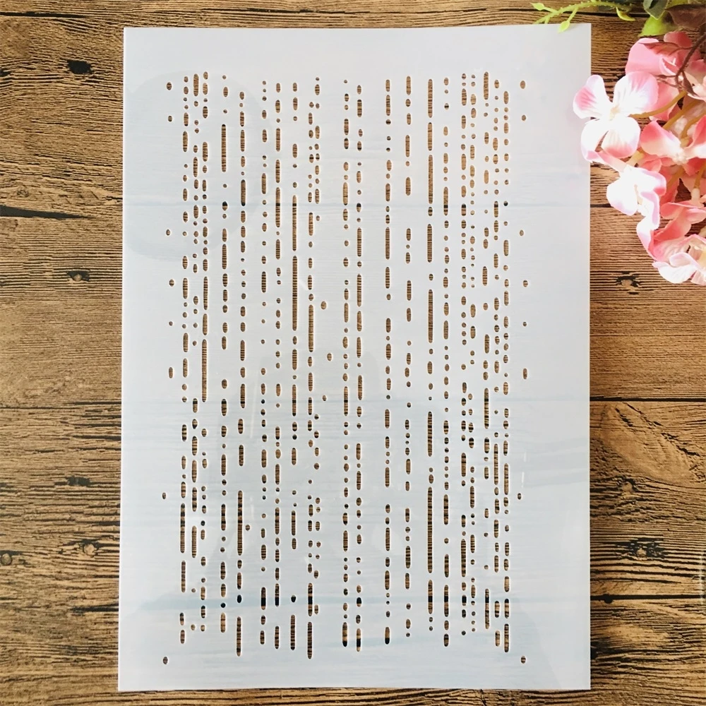 

A4 29cm Dotted Line Texture DIY Layering Stencils Wall Painting Scrapbook Coloring Embossing Album Decorative Template