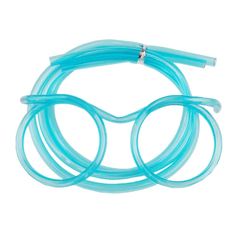 Fun Soft Plastic Straw Funny Glasses Flexible Drinking Toys Party Joke Tube Tools Kids Baby Birthday Party Funny Gadgets 1PC
