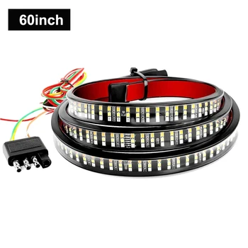 

60 Inch Running Lamp Replacement Parts Reverse Brake Universal Pickup Trucks Rear Turn Signal Car Tailgate Light Bar Triple LED