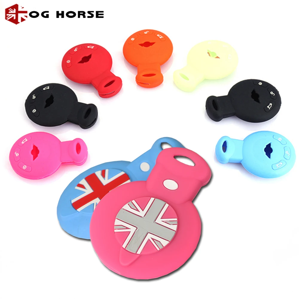 

Union Jack Soft Silicone Protector Car Remote Key Case Cover Shell Bag For MINI Cooper R55 R56 R57 R58 R59 R60 R61 Accessories