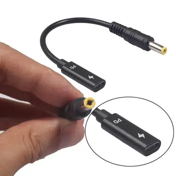 

1PC Adapter CableType-c Female to 5.5mmx2.5mm Male Adapter Power Cable with PD Chip for Laptop PC