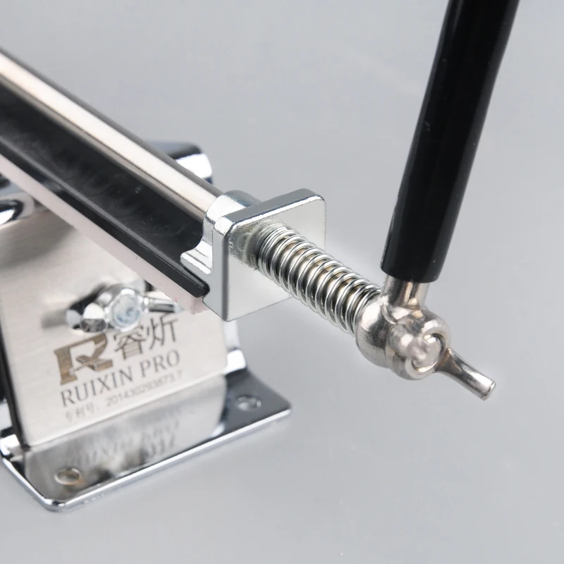 [ВИДЕО] ruixin pro Сталь профессиональная точилка для ножей инструмент заточка машина кухонные аксессуары шлифовальное устройство бар алмаз