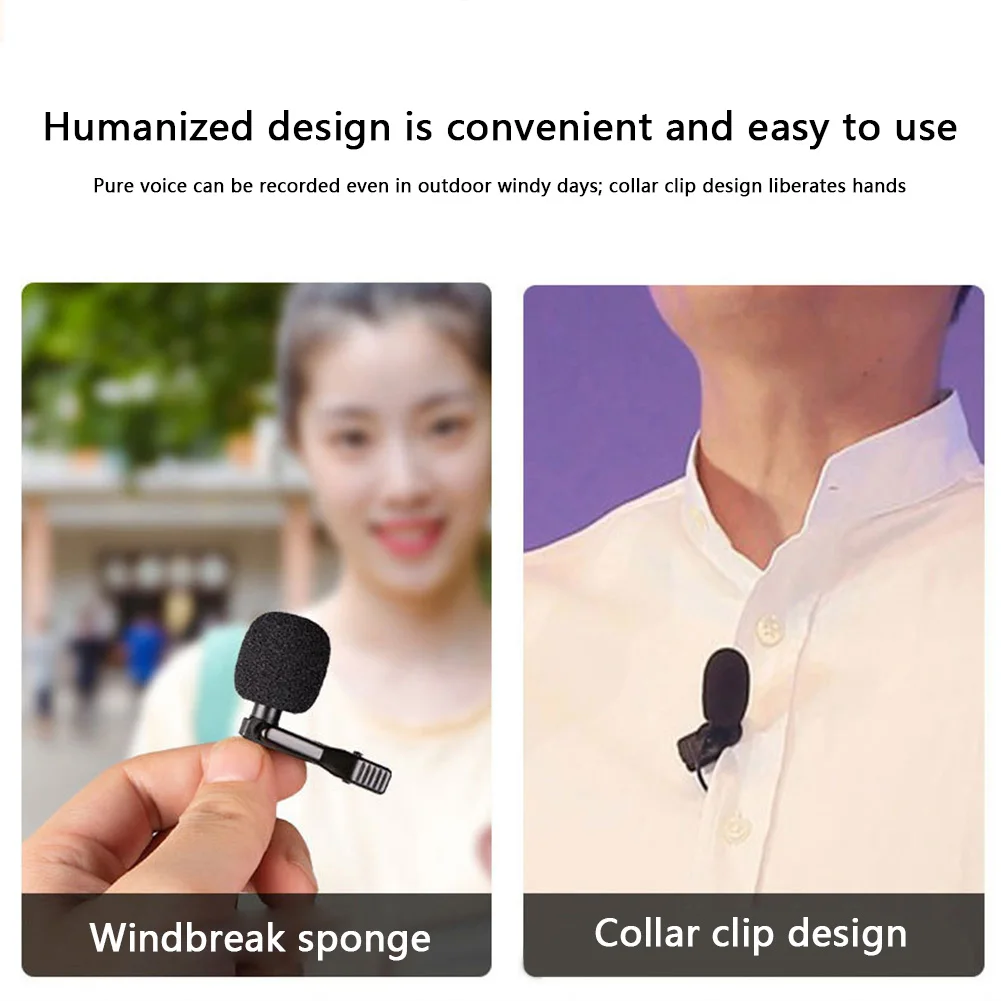 USB Тип C конденсатор клип на лацкане Lavalier Mic для Huawei Xiaomi Samsung Android телефонный
