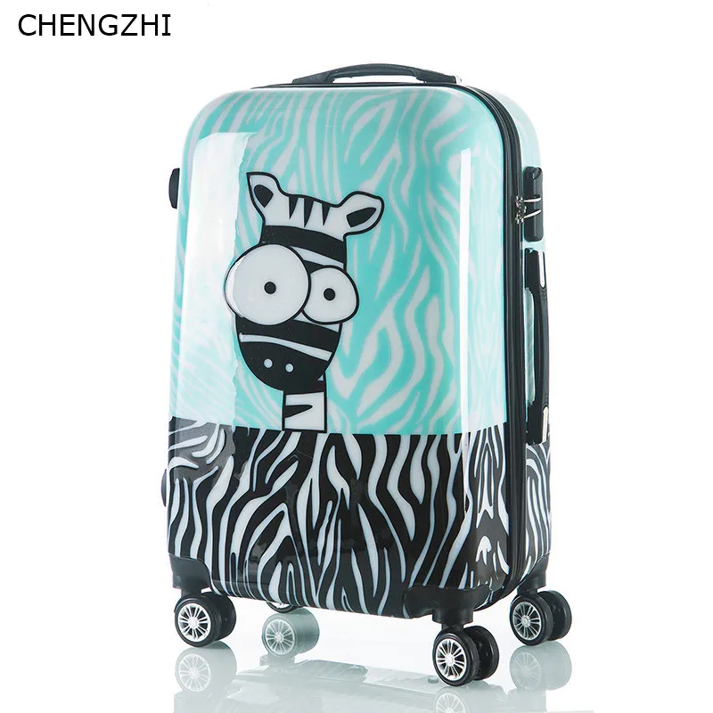 CHENGZHI 2" 24 дюймов мультфильм чемодан на колёсиках spinner колесный чемодан trollry hardside багаж для поездки