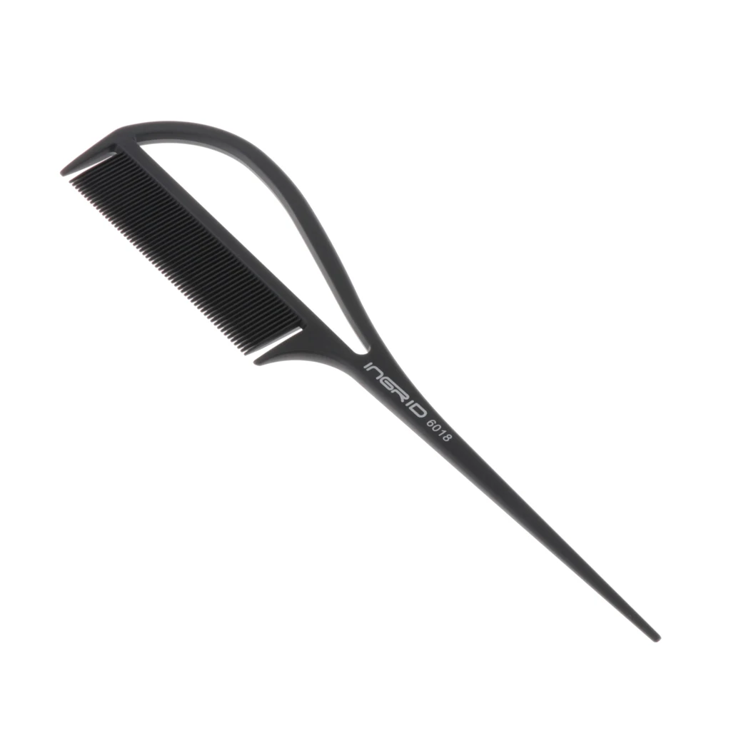 Plastic Anti-static Fine Teeth Rat Tail Teasing Comb Braiding Pintail Comb