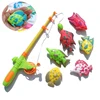Los niños 7 unids/set pesca padre-hijo juguetes juego niños 1 Rod 3D pescado bebé baño juguetes de juguete al aire libre ► Foto 1/5