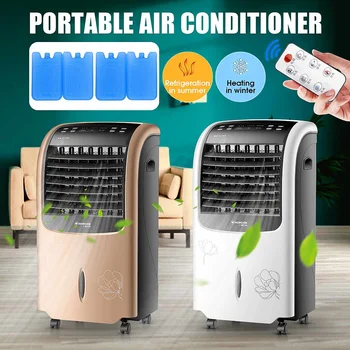 

2000/80W Air Condition Fan 8L Large Tank Indoor Room Remote Control 220V Saving Mobile Water Air Cooler/Heater Sleep Timer