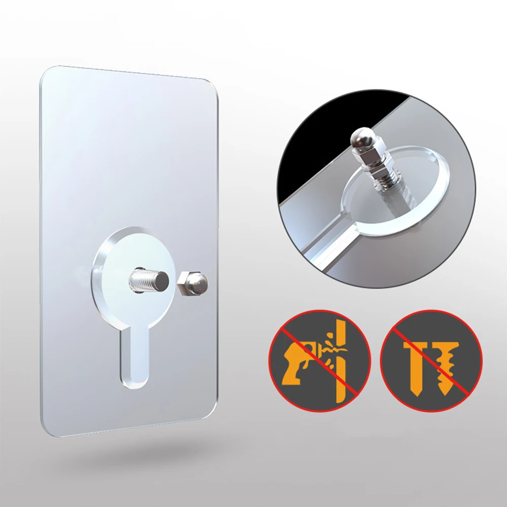 

2pcs Adhesive Nails PVC Wall Poster Non-trace Wall Stick Durable Practical Transparent Strong Adhesive Wall Screw Nail