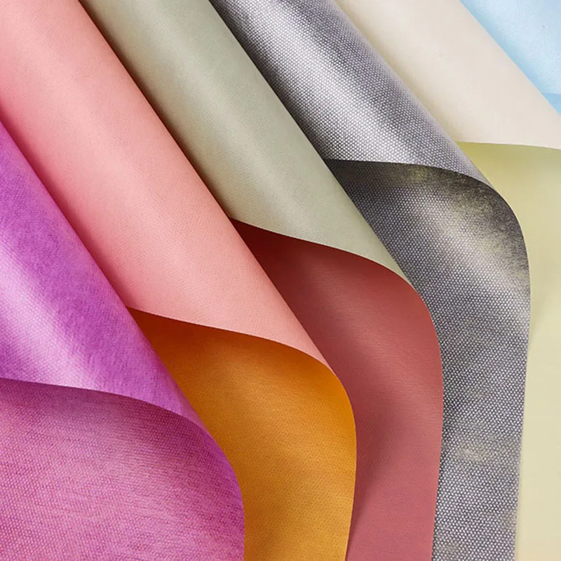 

New Matte Flower Wrapping Paper Double Color Waterproof Plastic Paper Bouquet Floral Packaging Material Florist Supplies