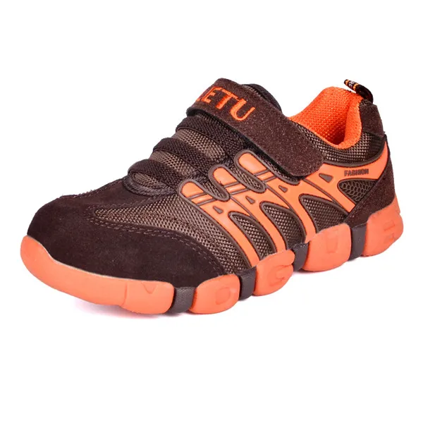 DW826 Orange Детская натуральная кожаная спортивная обувь для мальчиков и девочек дышащие сетчатые кроссовки модная детская весенняя обувь размер от 26 до 37 - Цвет: DW826 Orange
