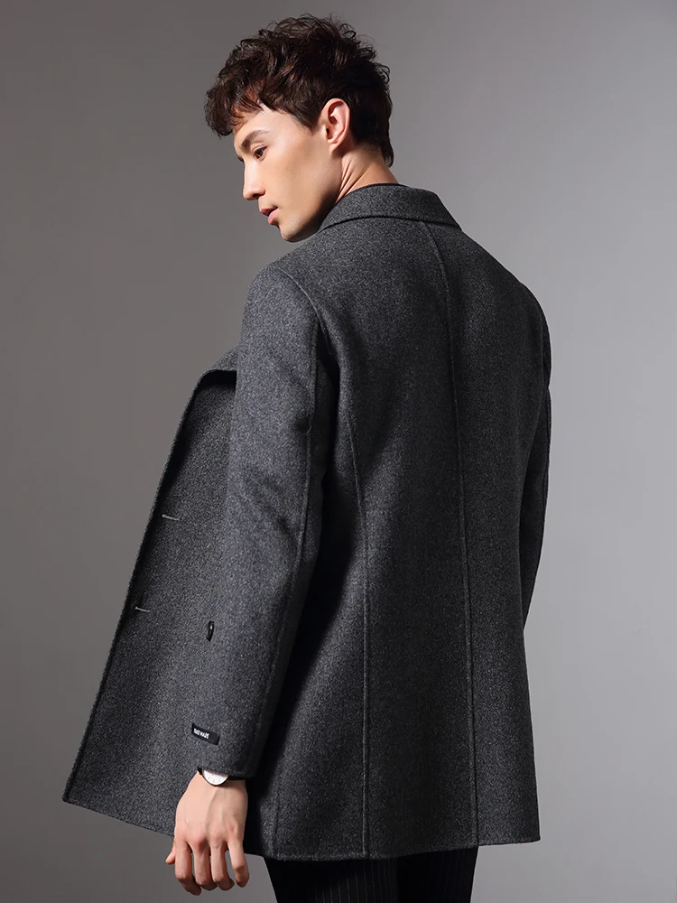 Handmade Double-side Woolen Autumn Winter Jacket Men 100% Wool Coats Windbreaker Long Coat Plus Size Abrigo Hombre MY1836 Handmade Double-side Woolen Autumn Winter Jacket Men 100% Wool Coats Windbreaker Long Coat Plus Size Abrigo Hombre MY1836
