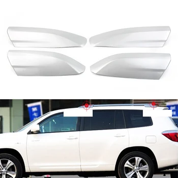 

4Pcs/Set Silver Car Roof Rack Cover Rail End Shell Cap Replacement For Toyota Highlander 2008 2009 2010 2011 2012 2013 ABS