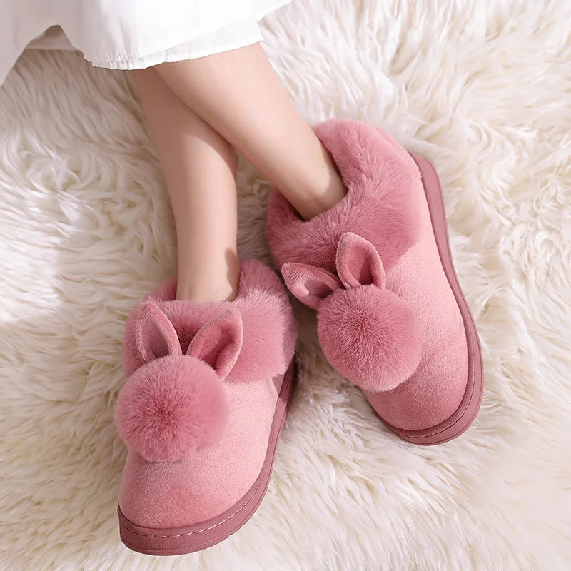 Sapatos Femininos 2021 New Fashion Autumn Winter Cotton Slippers Home Indoor Slippers Warm Shoes Womens Cute Plus Plush