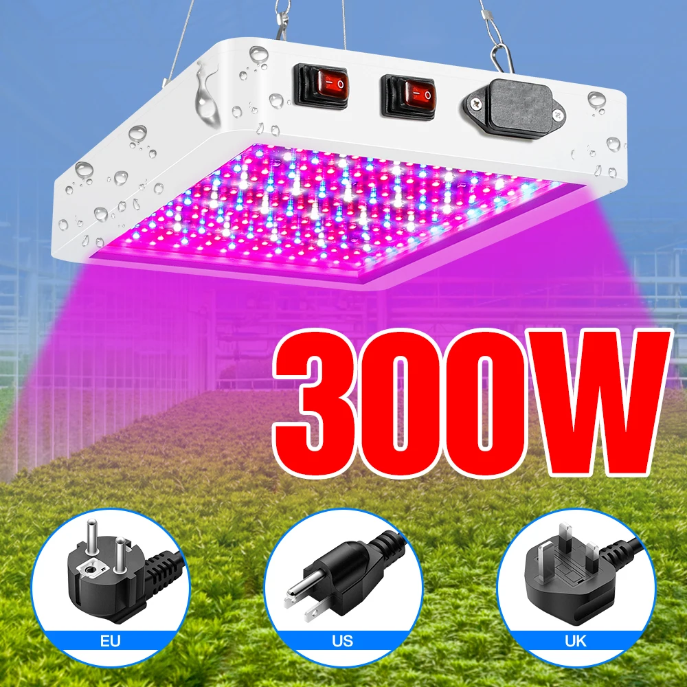 

LED Full Spectrum Plant Grow Lamp 300W 500W Flower Seed Light 300W 500W Seedling Fito Lamp LED Indoor Phyto Lights US EU UK Plug