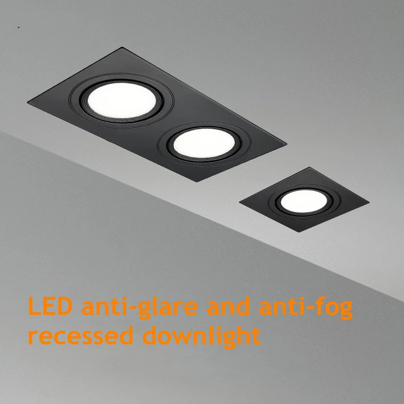 Recessed Double LED Dimmable Downlight COB 7w 9w 12W 24W AC 110V 220V Ceiling Lamp