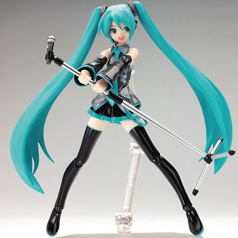 Японские милые фигурки героев мультфильма Мику Hatsune кавайная модель из ПВХ