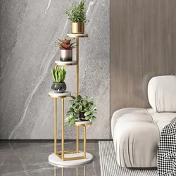 Pot de fleurs en fer pour le salon, plateau pour plantes, étagère pour jardinière, support de rangement, décoration de jardin, balcon, maison 