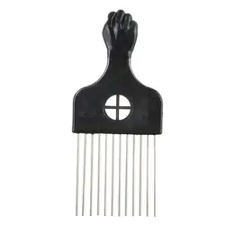 1 шт. салонная расческа для волос черная металлическая расческа для волос в Африканском и американском стиле Африканский гребень для
