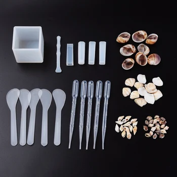 

DIY Jewelry Sets with Silicone Molds Jewelry Set with Shell Beads 3ML Disposable Plastic Dropper Transparency Facial Mask Stick