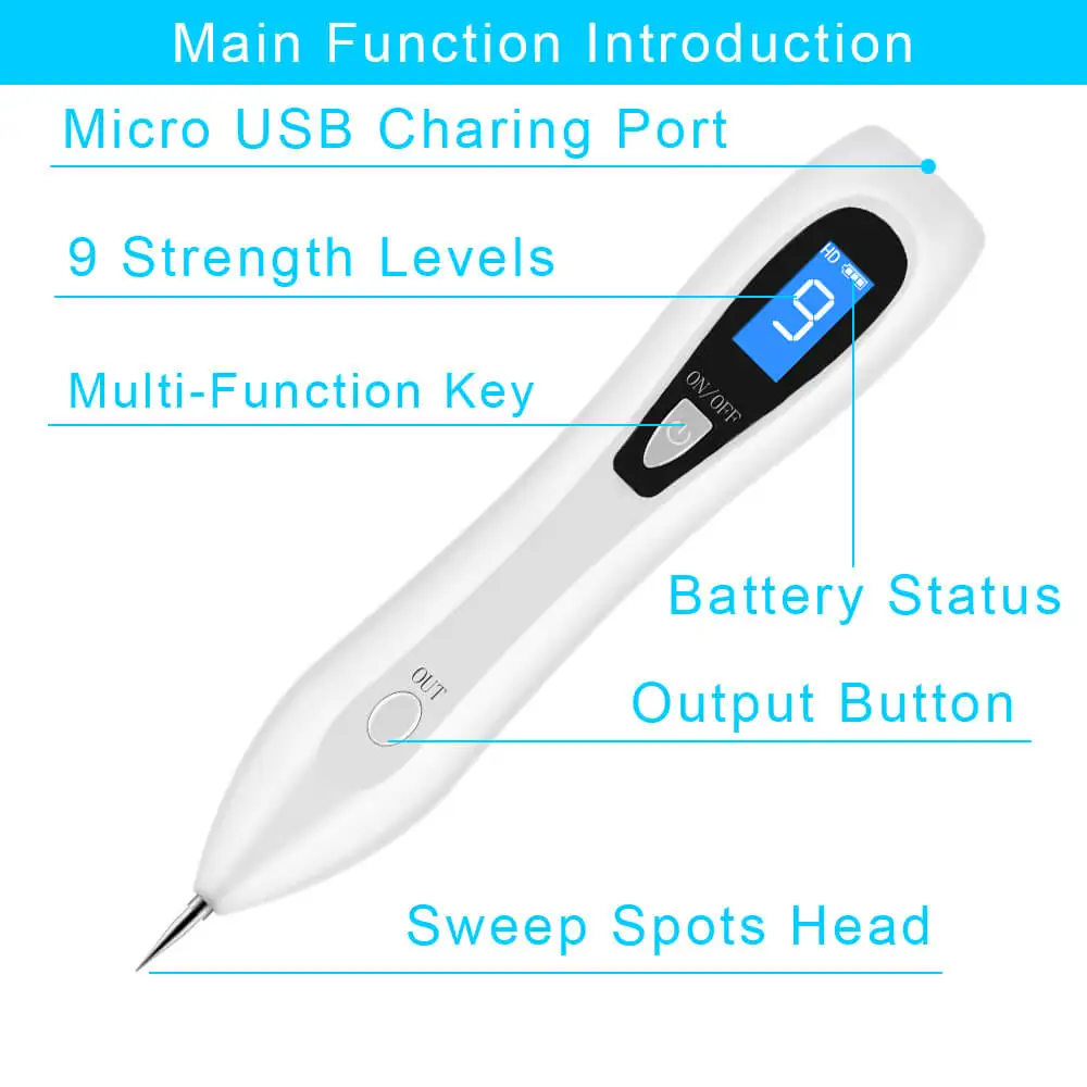 Уход за кожей моль тату удаление веснушек Лазерная плазменная ручка для удаления темных пятен ЖК-дисплей точечный для кожи лица бородавка салонный инструмент для красоты