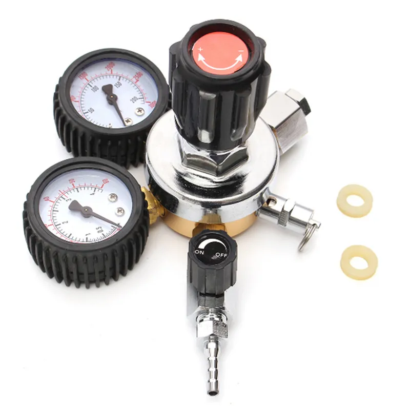 

CO2 Gas Bottle Regulator Carbon Dioxide CO2 Regulators Pressure Reducer For Beverage Beer W21.8 Double Gauge Regulator