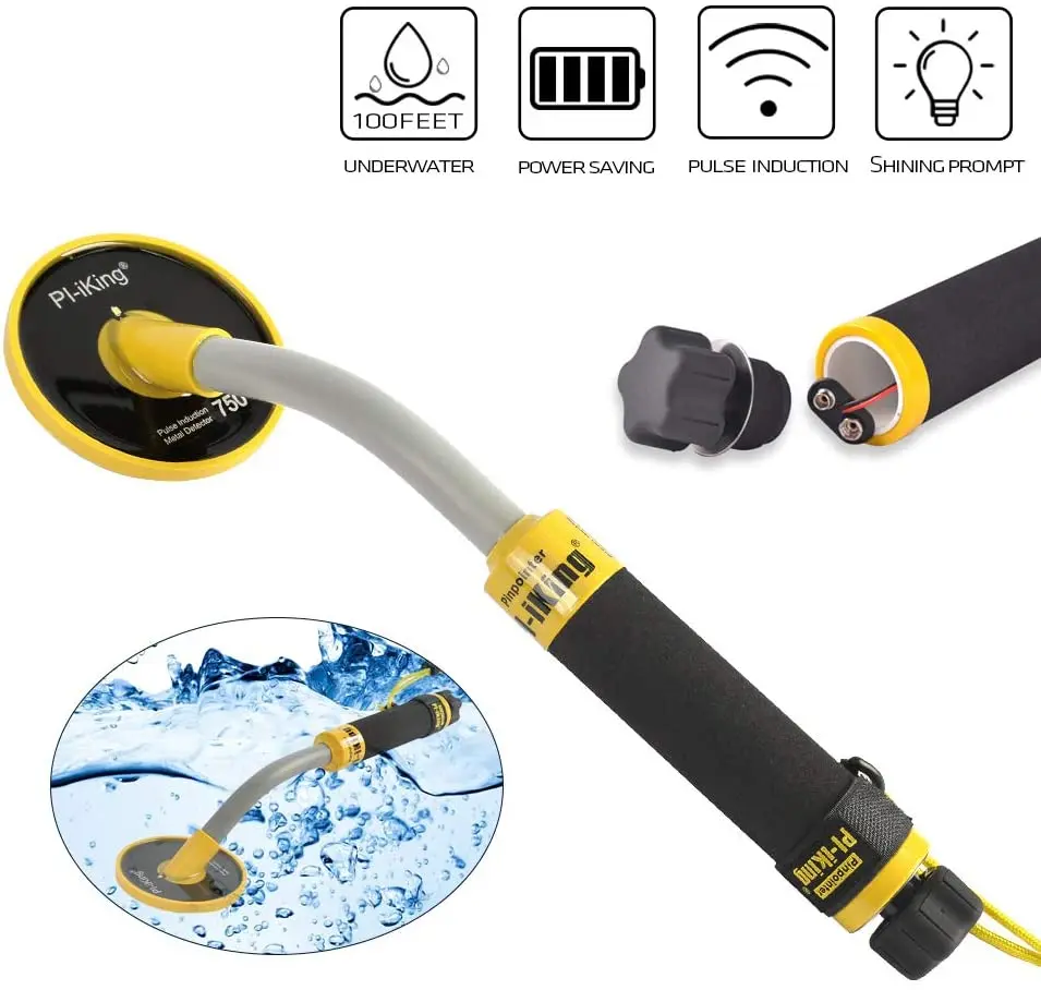 

Underwater Fully Waterproof Pinpointer Metal Detector 100Feet Waterproof Handheld Pulse Light Indication Targeting Pinpointing