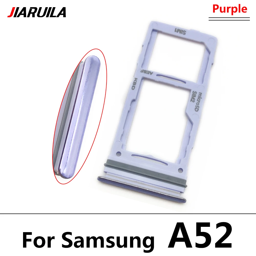 Original New Sim SD Card Tray For Samsung Galaxy A32 4G A52 A72 Phone SIM Chip Holder Slot Adapter Drawer Part  With Repair Part mobile phone frame