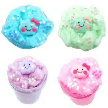 

DIY Slime Crystal Mud Cute Clouds Drawing Fairy Cotton Mud Decompression Vent Toy Can Be Folded And Compressed Non-toxic
