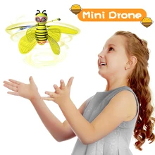 Мини-Дрон индукции вручную Летающий пчела самолет Анти-столкновения RC вертолет Дрон Квадрокоптер игрушки подарок для мальчиков девочек дети