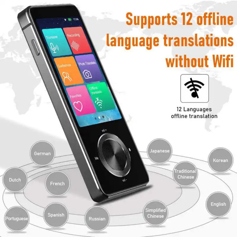Portable Voice Translator Mini Pocket Real Time Multi Languages Offline Wifi Online Travel Tradutor Interpreter Machine Translator Aliexpress