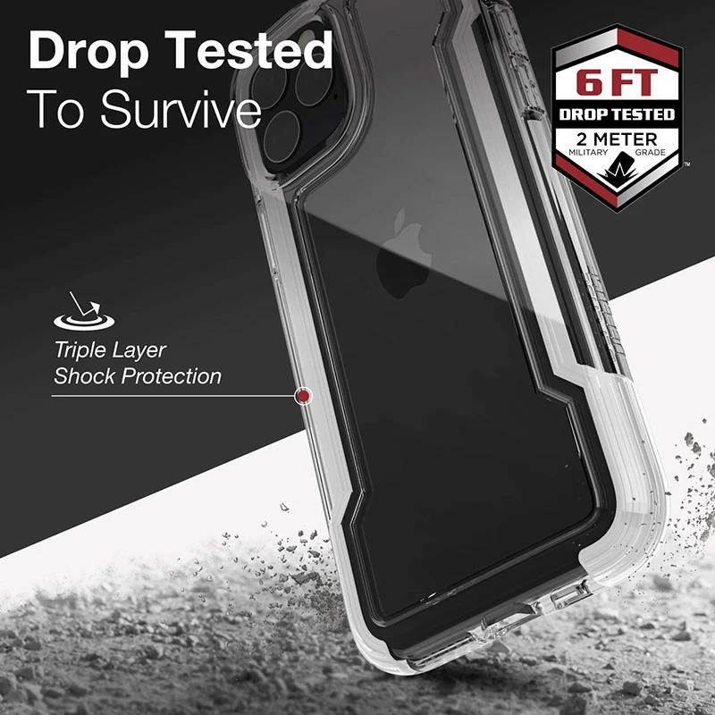 X-Doria Defense Прозрачный чехол для телефона iPhone 11 Pro Max военный класс падение проверенный чехол для iPhone 11 Pro защитный ковер