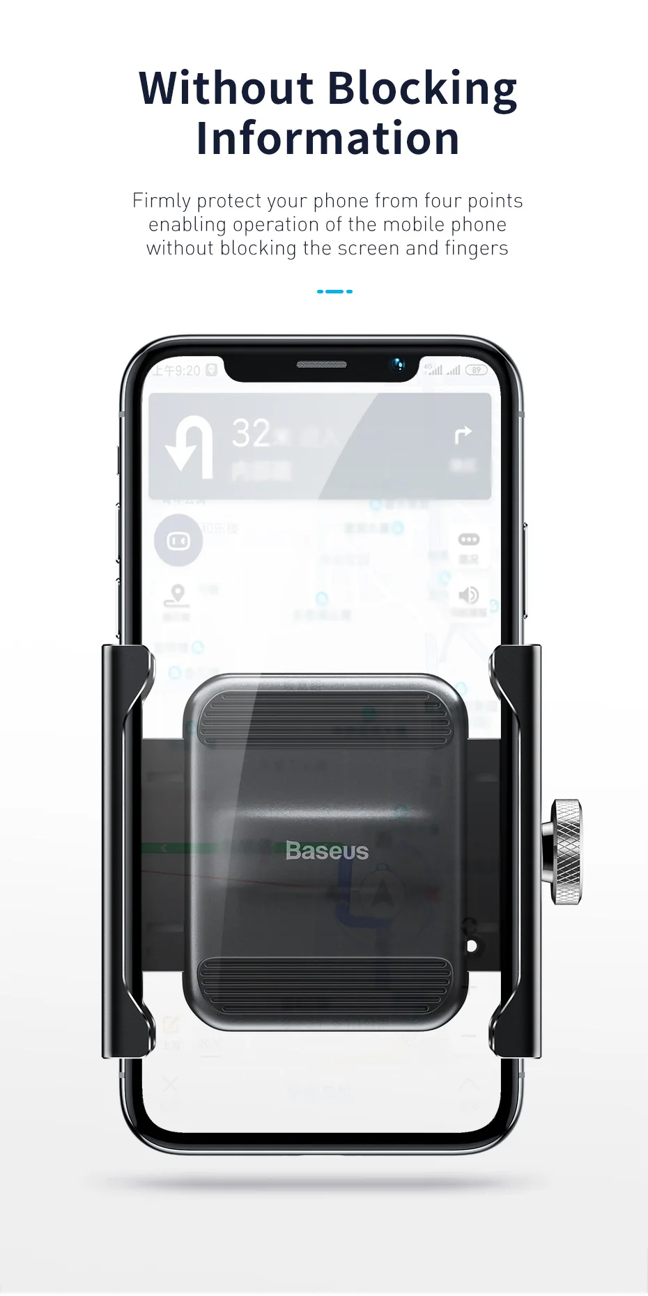 Держатель для телефона Baseus для мотоцикла Xiaomi huawei Moto, держатель для Руля Мотоцикла, кронштейн для крепления gps, подставка для телефона для велосипеда