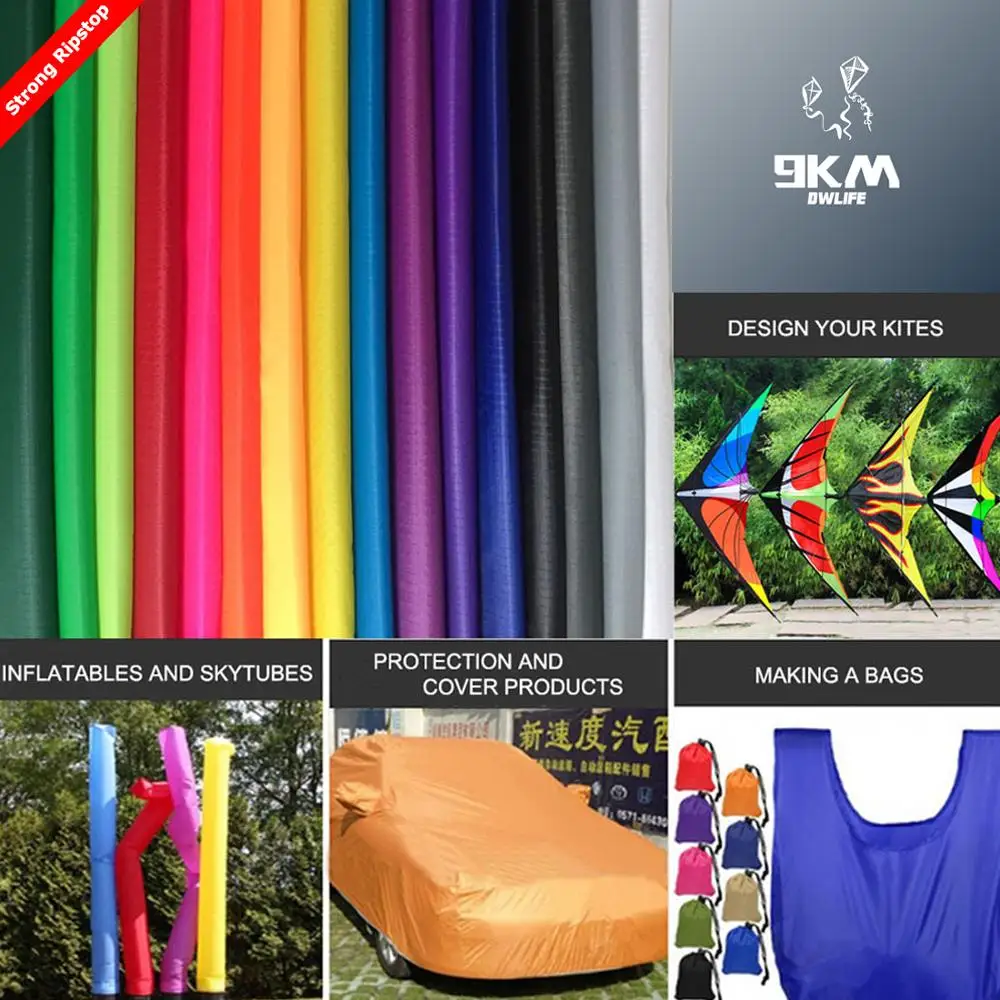 5m x1.5m 40D Ripstop Nylon Fabric PU Coating UV-resistnce Waterproof for Kite Inflatable