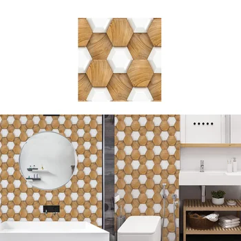 

Pvc Tile Sticker Removable Self Adhesive Wallpaper For Living Room Bathroom Kitchen Backsplash Home Decor 3D Wall Sticker 1Pcs