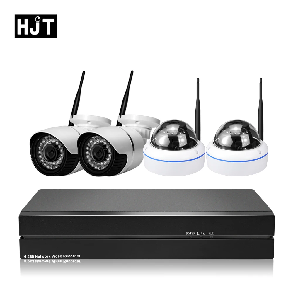 HJT H.265 5.0MP WIFI Two Outdoor Cameras Two indoor cameras Kit H.265 8CH NVR Onvif2.1 Security Monitoring