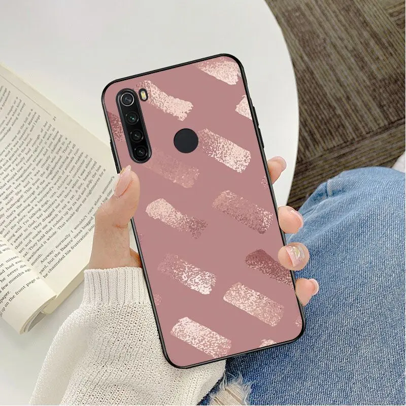 Gold Pink rose Glitter print