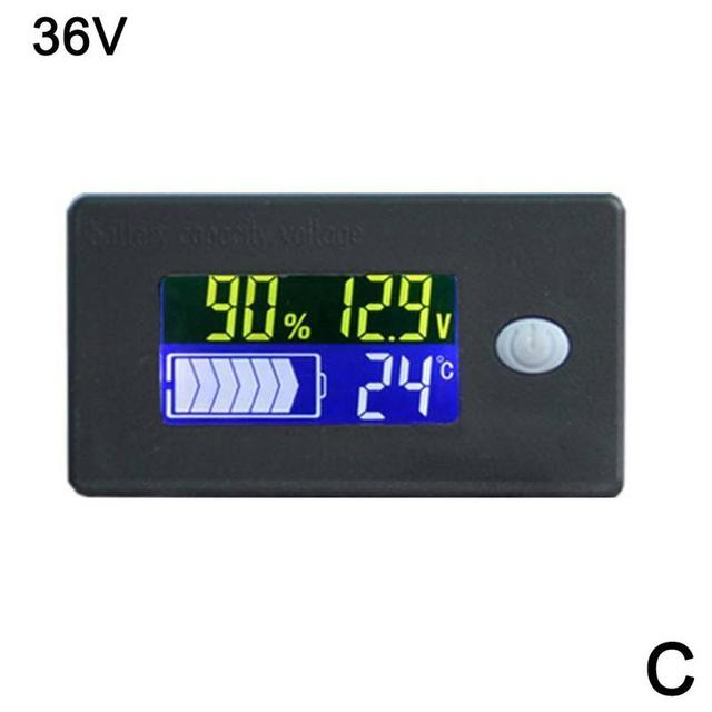 LCD Apply To For 10-100V Acid Lead Voltmeter Battery Capacity Motorcycle Electric Tester Indicator Lithium P2O4