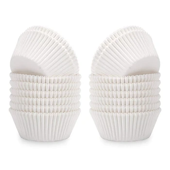 

White Standard Cupcake Liners Greaseproof Paper Muffin Baking Cups 400 Pcs